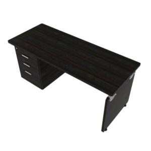 Escritorio 716 con cajonera color ébano boreal, la imagen está desde arriba, no tiene nada encima