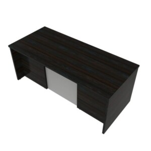 Escritorio 145 color ébano boreal, la imagen se ve desde arriba, no tiene nada encima