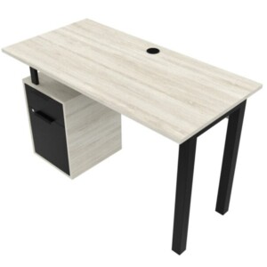 Escritorio Salvato con archivero 133 color encino polar