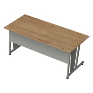 Escritorio 117 color eucalipto, se ve desde arriba el escritorio, no tiene nada encima