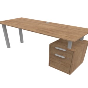 Escritorio Salvato con archivero 134 color eucalipto