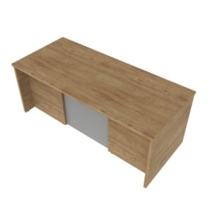 Escritorio 145 color eucalipto, la imagen se ve desde arriba, no tiene nada encima