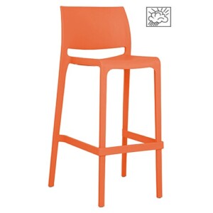 Banco alto Favore color naranja