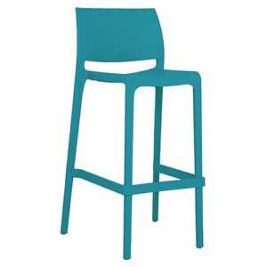 Banco alto Favore color turquesa
