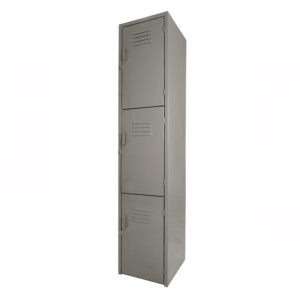 Locker metálico 3 puertas 1.80 x 38 x 37 color gris