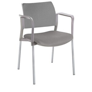Silla de visita Cëzi cb tapizada gris