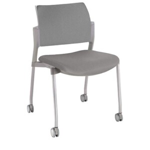 Silla de visita Cëzi cr tapizada gris