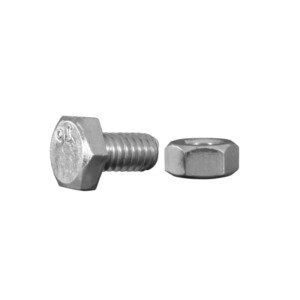 Juego de tornillos 1/4 x 1/2 hexagonal galvanizado