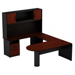 Escritorio ejecutivo Lettore cherry/negro