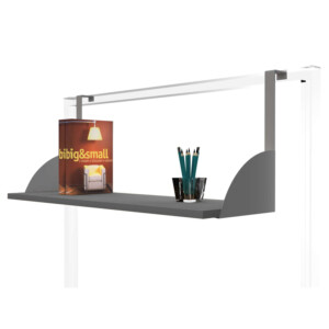 Librero colgante abierto color ceniza