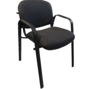 Silla de visita Mancia con brazos tela color azul marino