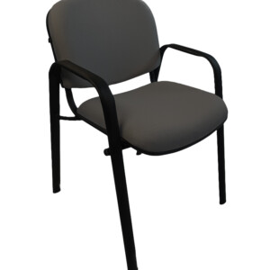 Silla de visita Mancia con brazos tela color grafito