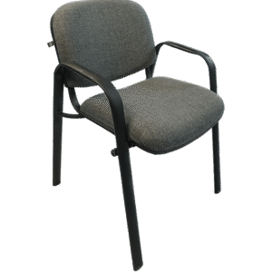 Silla de visita Mancia con brazos tela color gris