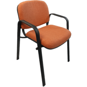 Silla de visita Mancia con brazos tela color orange