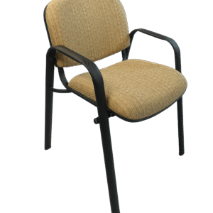 Silla de visita Mancia con brazos tela color oro