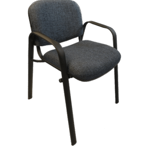 Silla de visita Mancia con brazos tela color plumbago