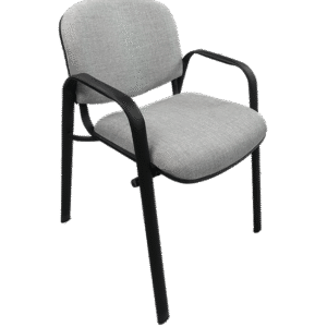 Silla de visita Mancia con brazos tela color silver
