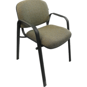 Silla de visita Mancia con brazos tela color verde