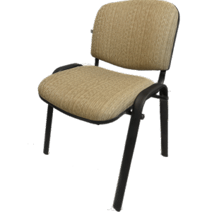 Silla de visita Mancia sin brazos en tela color oro