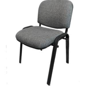 Silla de visita Mancia sin brazos en tela color gris