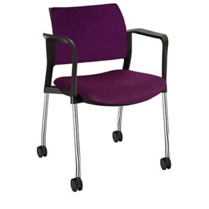 Silla de visita Cëzi tapizada crb rojo vino