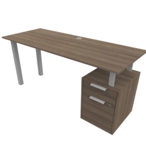 Escritorio Salvato con archivero 134 color nogal