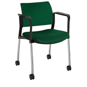 Silla de visita Cëzi tapizada crb verde