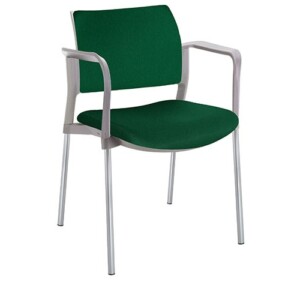 Silla de visita Cëzi cb tapizada verde
