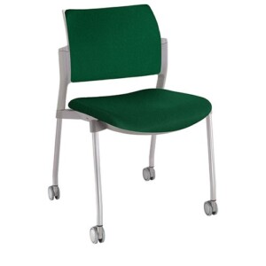 Silla de visita Cëzi cr tapizada verde