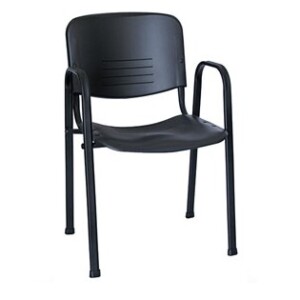 Silla de visita Vetrina con brazos polipropileno negro